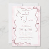 Roze lint  Vrijgezellenfeest Kaart (Voorkant)