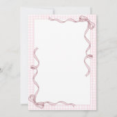 Roze lint  Vrijgezellenfeest Kaart (Achterkant)