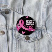 Roze Lint Vrouwen Kanker Bewustwording Borstkanker Ronde Button 7,6 Cm (In situ)