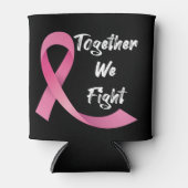 Roze lint Vrouwen Kanker Bewustzijn Borstkanker Blikjeskoeler (Voorkant)