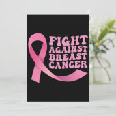 Roze lint Vrouwen Kanker Bewustzijn Borstkanker Kaart (Staand voorkant)