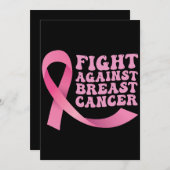 Roze lint Vrouwen Kanker Bewustzijn Borstkanker Kaart (Voorkant / Achterkant)