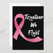 Roze lint Vrouwen Kanker Bewustzijn Borstkanker Kaart (Voorkant / Achterkant)