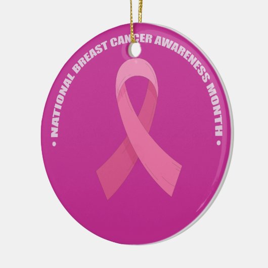 Roze lint Vrouwen Kanker Bewustzijn Borstkanker Keramisch Ornament (Links)