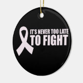 Roze lint Vrouwen Kanker Bewustzijn Borstkanker Keramisch Ornament (Links)