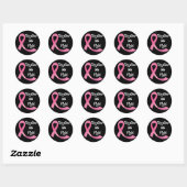 Roze lint Vrouwen Kanker Bewustzijn Borstkanker Ronde Sticker (Vel)