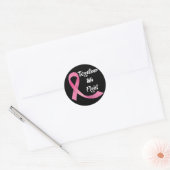 Roze lint Vrouwen Kanker Bewustzijn Borstkanker Ronde Sticker (Envelop)