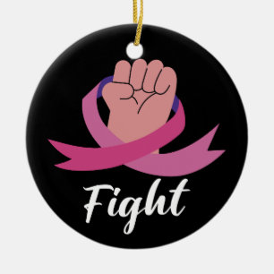 Roze Lint Vrouwen Kankerbewustzijn Borstkanker  Keramisch Ornament