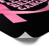Roze Lint Vrouwen Kankerbewustzijn Borstkanker Poster (Hoek)