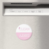 Roze Lint Vuil Schoon Vaatwasser Magneet (Insitu (Vaatwasser))