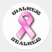 Roze lint Walker Stalker Stickers (Voorkant)