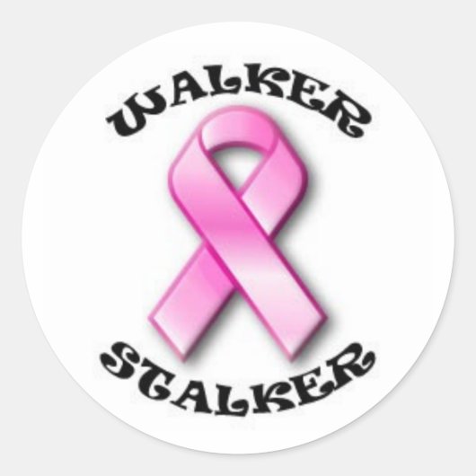 Roze lint Walker Stalker Stickers (Voorkant)