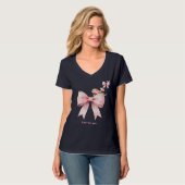 Roze Lint Waterverf T-shirt (Voorkant volledig)