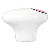 Roze lint whimsical  keramische knop (Zijkant)