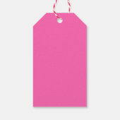 Roze lint ze knoopt de knoop bruidsfeest cadeaulabel (Achterkant)