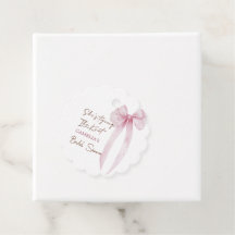 Roze lint ze knoopt de knoop bruiloft