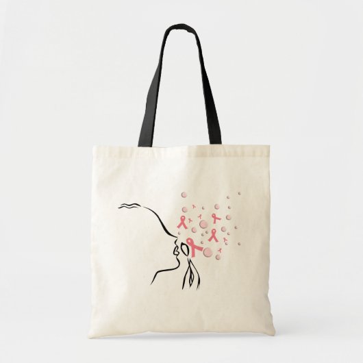 Roze lint zet me vrij tote bag (Voorkant)