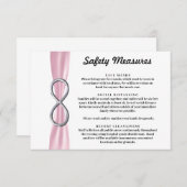 Roze lint Zilveren Oneindigheid Veiligheidsmaatreg Informatiekaartje (Voorkant / Achterkant)