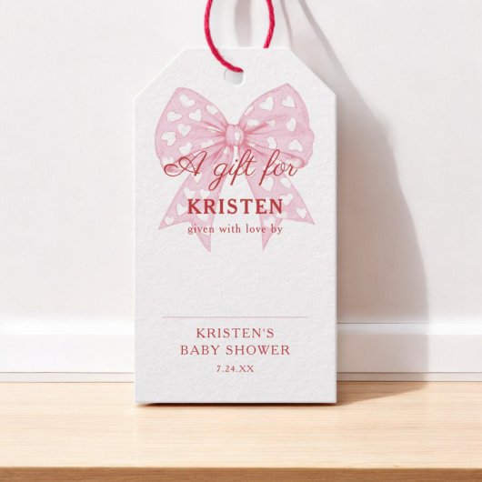 Roze lint zoete baby shower display shower cadeaulabel