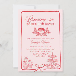 Roze Lint   Zoete Baby Shower Kaart