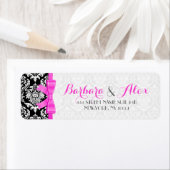 Roze lint zwart en witte doekjes 2 etiket (Insitu)