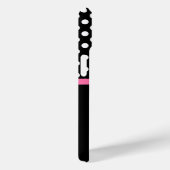 Roze lint zwart & witte polka stippen naam Case-Mate iPhone case (Achterkant / Rechts)
