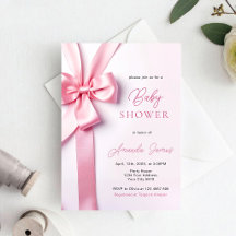 Roze lintboog baby shower