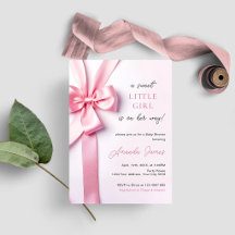 Roze lintboog baby shower Zoete kleine meid