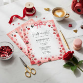 Roze lintboog Galentine uitnodiging