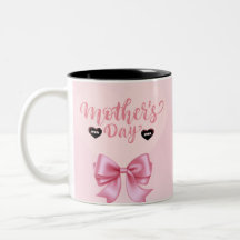 Roze lintboog Gelukkige Moederdag koffiemok
