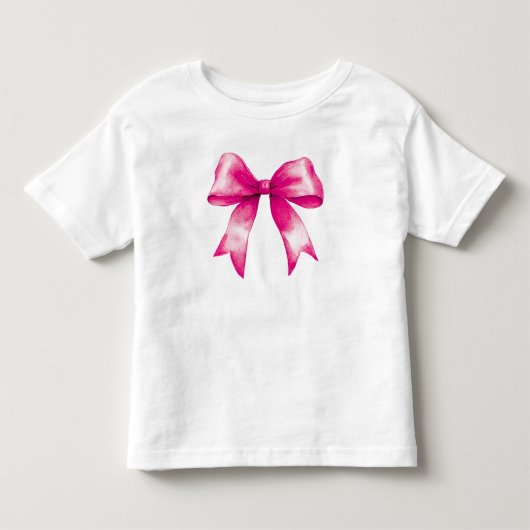 Roze lintboog kinder shirts (Voorkant)