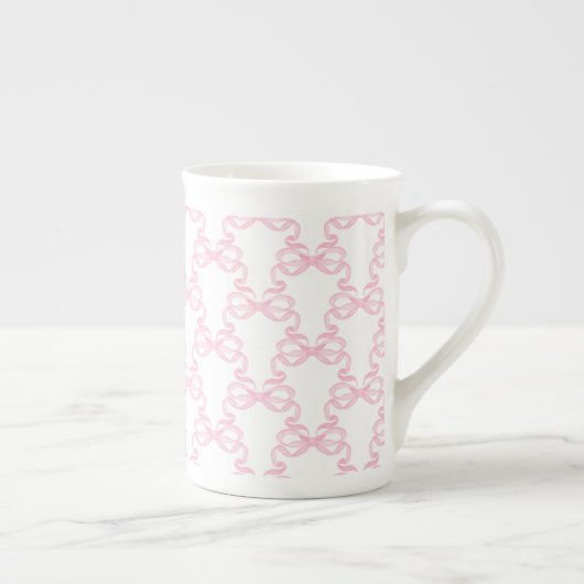 Roze lintboog porselein kop (Rechts)