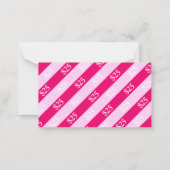 Roze lintboog relatiegeschenk $25 cadeaubon notitiekaartje (Achterkant)