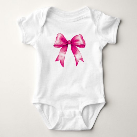 Roze lintboog romper (Voorkant)