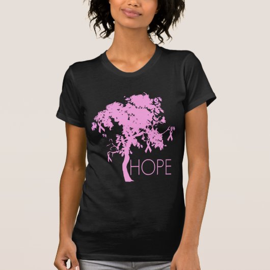 Roze lintboom van hoop t-shirt (Voorkant)