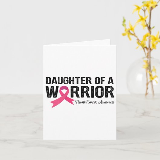 Roze lintdochter van een aangeboren borstkanker AW Kaart (Gele Bloem)