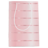 Roze linten boog bruiloft feest medium cadeauzakje (Voorkant)