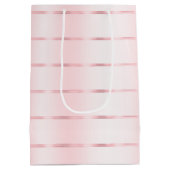 Roze linten boog bruiloft feest medium cadeauzakje (Achterkant)