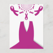 Roze linten Borstkanker Bewustzijn Art Print Briefkaart (Voorkant)