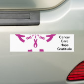 Roze linten Borstkanker Bewustzijn Art Print Bumpersticker (Op auto)