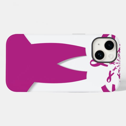 Roze linten Borstkanker Bewustzijn Art Print Case-Mate iPhone Case (Achterkant (horizontaal))