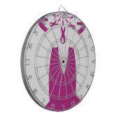 Roze linten Borstkanker Bewustzijn Art Print Dartbord (Voorkant Links)