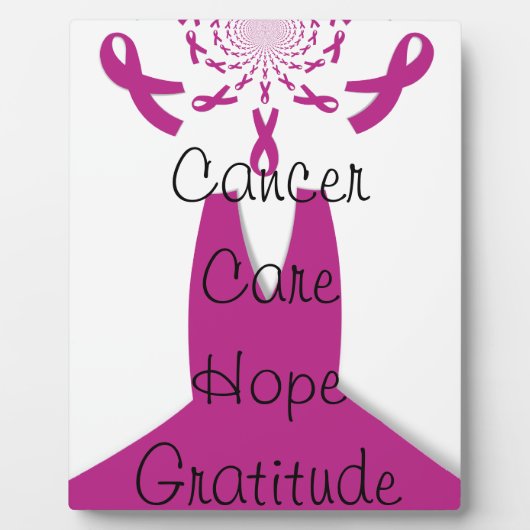 Roze linten Borstkanker Bewustzijn Art Print Fotoplaat (Voorkant)