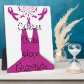 Roze linten Borstkanker Bewustzijn Art Print Fotoplaat (Zijkant)