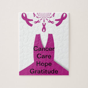 Roze linten Borstkanker Bewustzijn Art Print Legpuzzel