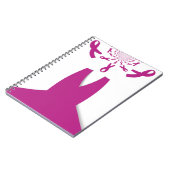 Roze linten Borstkanker Bewustzijn Art Print Notitieboek (Linkerzijde)