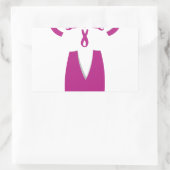 Roze linten Borstkanker Bewustzijn Art Print Rechthoekige Sticker (Tas)