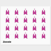 Roze linten Borstkanker Bewustzijn Art Print Ster Sticker (Vel)
