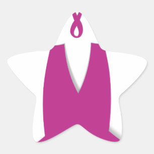 Roze linten Borstkanker Bewustzijn Art Print Ster Sticker