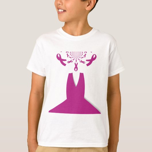 Roze linten Borstkanker Bewustzijn Art Print T-shirt (Voorkant)